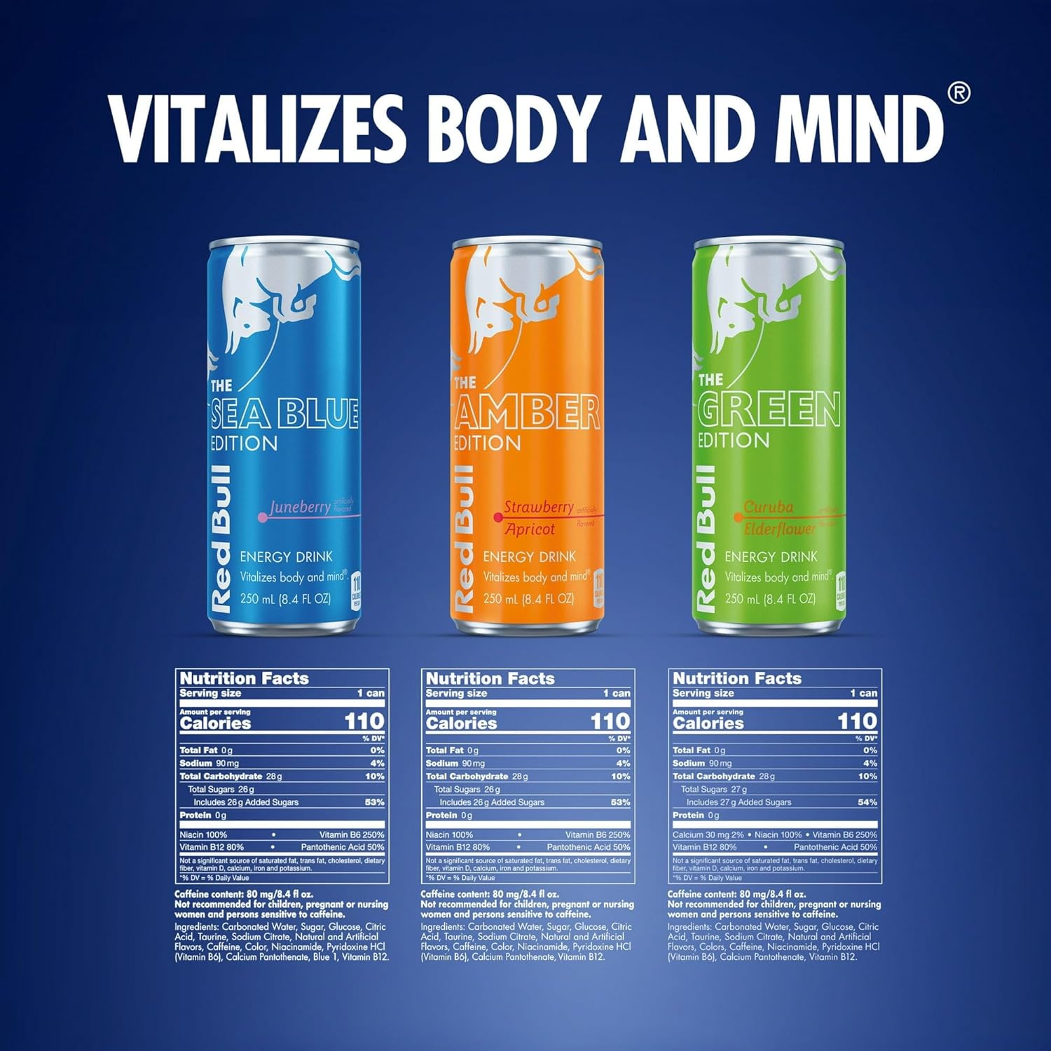 Red Bull Energy Drink Variety 2025 Advent‑Kalender‑Pack, mit 80 mg Koffein, Taurin & B‑Vitamine, 250 ml – 24 Dosen – Bild 7